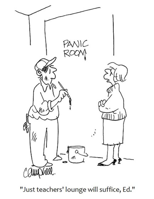 "Just teachers' lounge will suffice, Ed."
