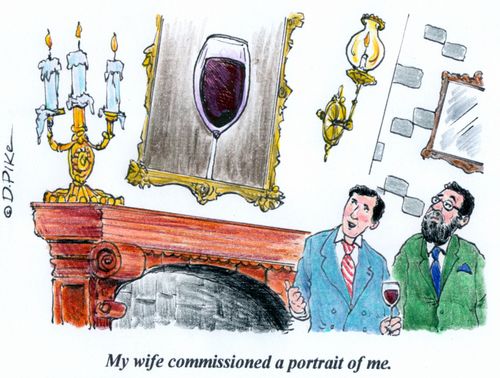 "My wife commissioned a portrait of me."