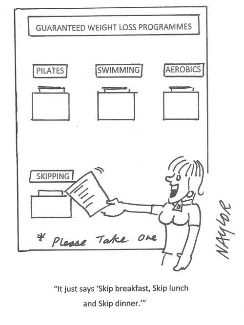 'It just says 'skip breakfast, skip lunch and skip dinner.''