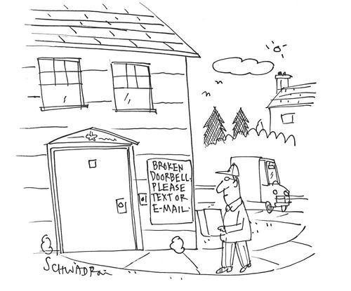 Broken Doorbell - Please Text or Email.