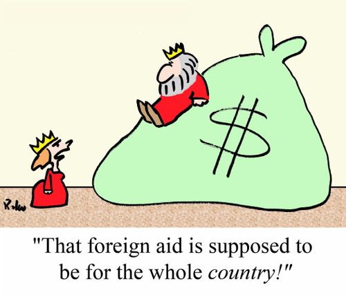 "That foreign aid is supposed to be for the whole COUNTRY!"