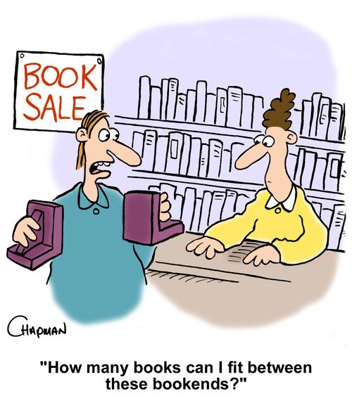 "How many books can I fit between these bookends?"