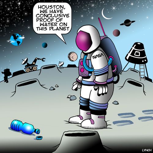 'Houston, we have conclusive proof of water on this planet.'