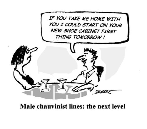 Male chauvinist lines: the next level