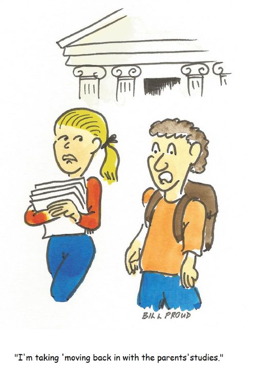 "I'm taking 'moving back in with the parents' studies."