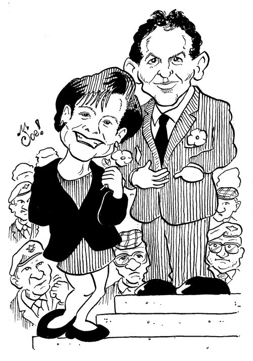 Cherie and Tony Blair.