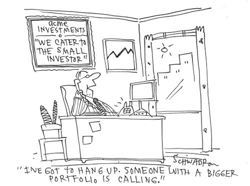 'I've got to hang up. Someone with a bigger portfolio is calling.'