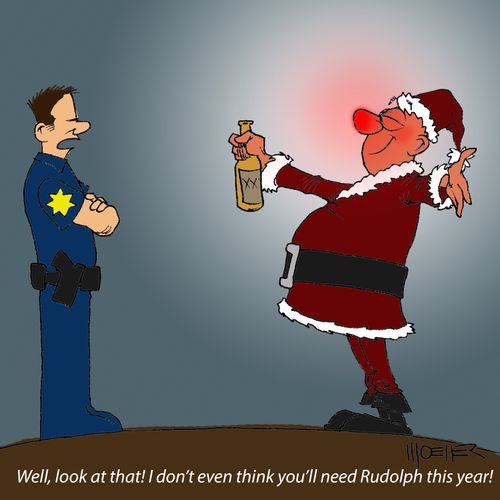 "Well, look at that! I don't even think you'll need Rudolph this year!"