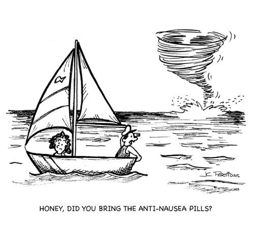 'Honey, did you bring the anti-nausea pills?'