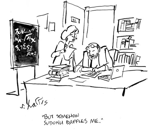 "But somehow sudoku baffles me."