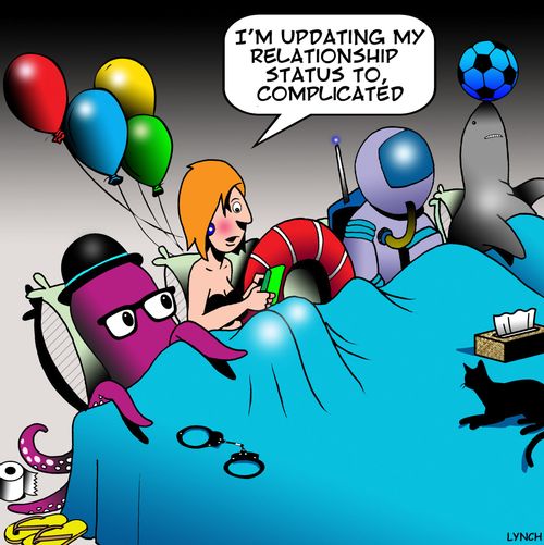 "I'm updating my relationship status to, complicated."