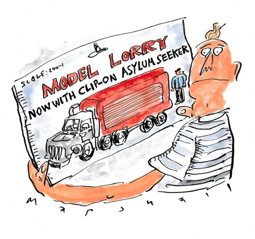 Model Lorry: Now with clip-on Asylum seeker.