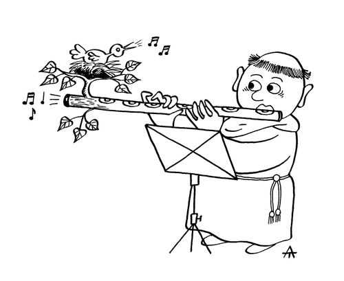 Bird nests of flute.
