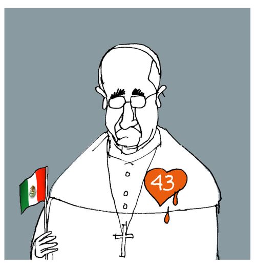 Pope Francis prays for the missing 43 Mexican students