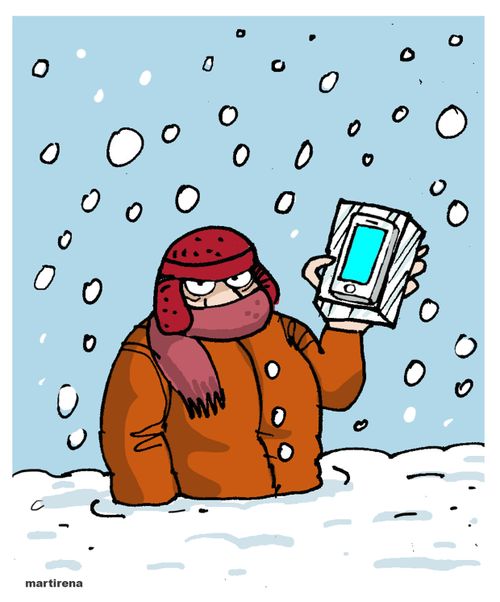 The frozen smartphone