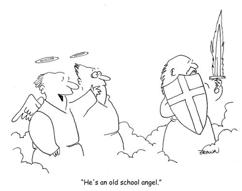 "He's an old school angel."