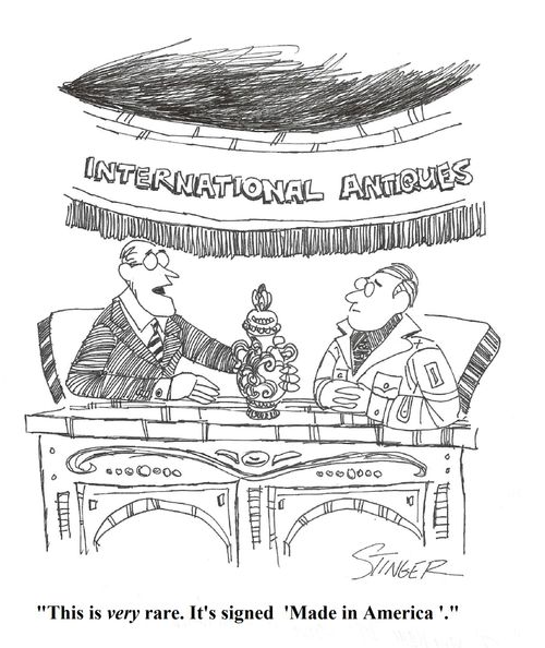 "This is very rare. It's signed 'Made in Amercia'."
