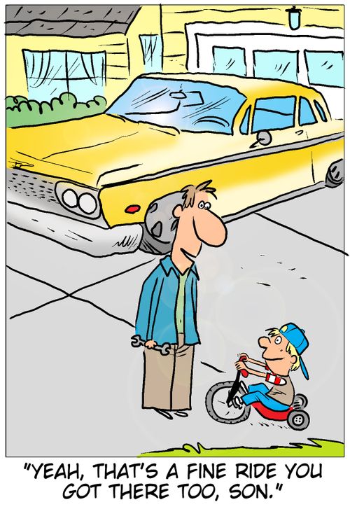 'Yeah, that's a fine ride you got there too, son.'