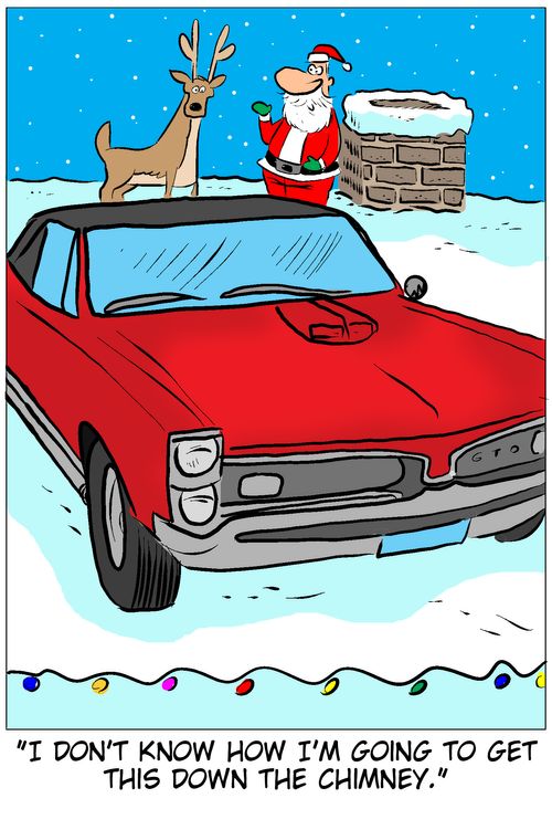 'I don't know how I'm going to get this down the chimney.'