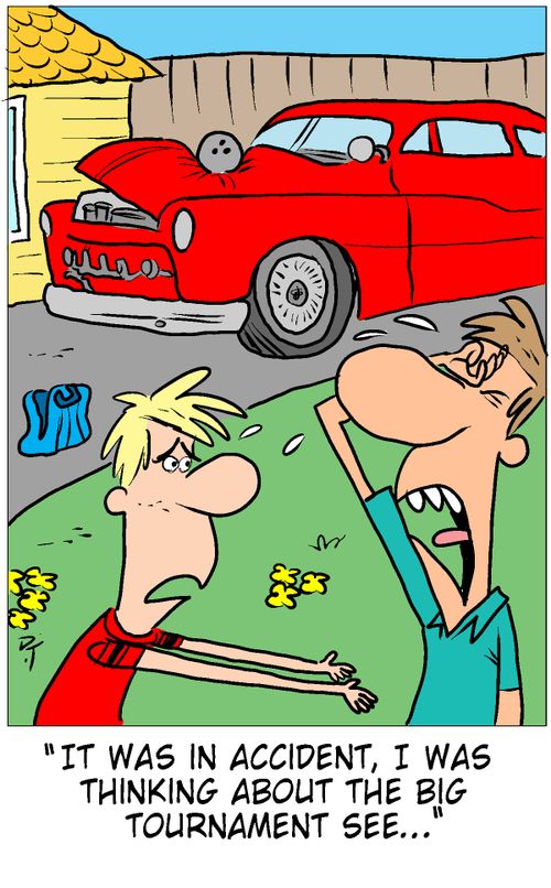 'It was in accident, I was thinking about the big tournament see...'