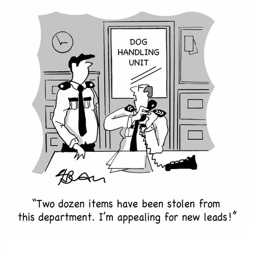 "Two dozen items have been stolen from this department. I'm appealing for new leads."