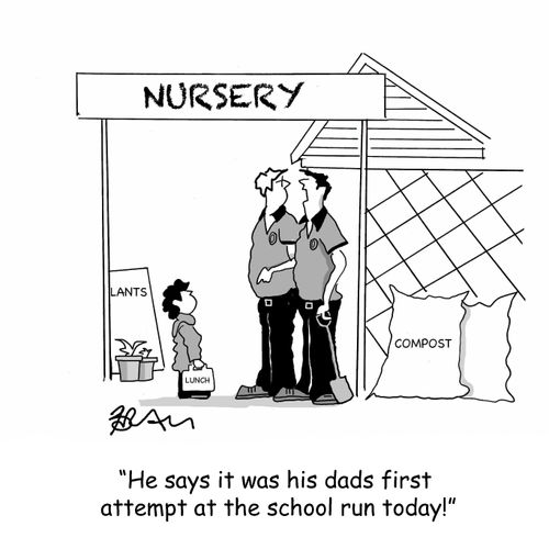 "He says it was his dads first attempt at the school run today."