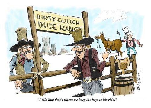 'I told him that's where we keep the keys to his ride.'