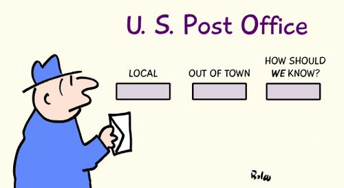 U.S. Post Office: Local, Out of Town, How Should We Know?