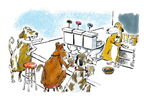Dog Bar with Toilets.