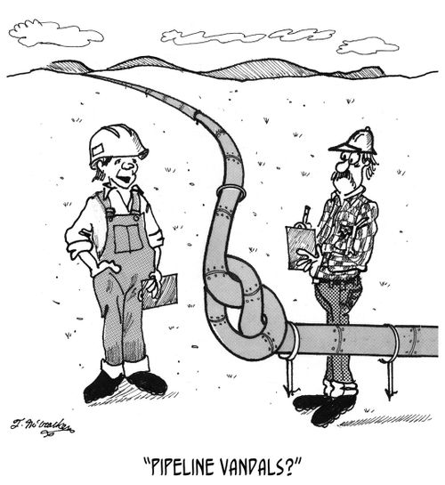 "Pipeline vandals?"