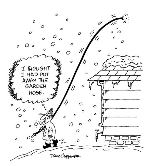 "I thought I had put away the garden hose."