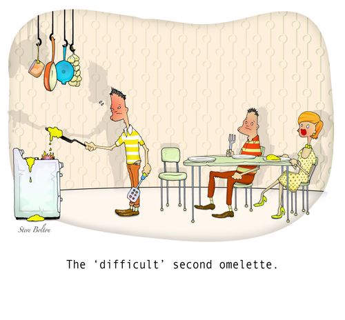 The 'difficult' second omelette.
