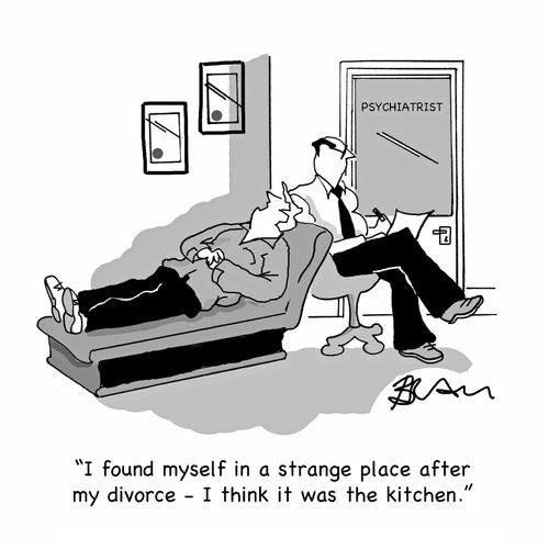 "I found myself in a strange place after my divorce - I think it was the kitchen."