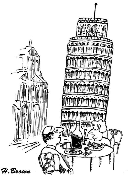 Leaning Wine Bottle of Pisa