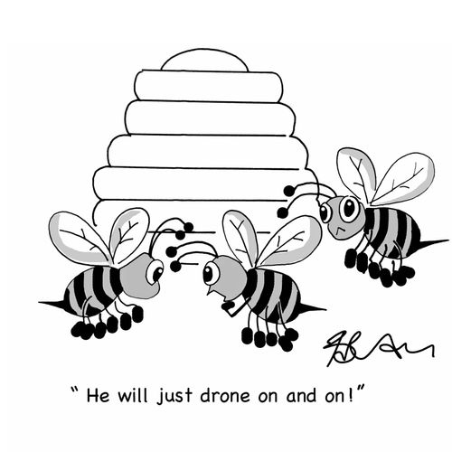'He will just drone on and on!'