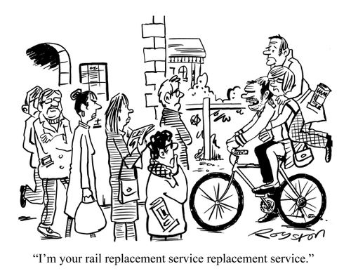 "I'm your rail replacement service replacement service."
