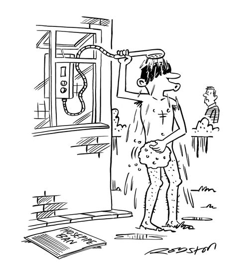 Man gets round hosepipe ban by showering in the garden