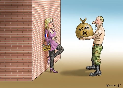 Vladimir Putin and Marine Le Pen