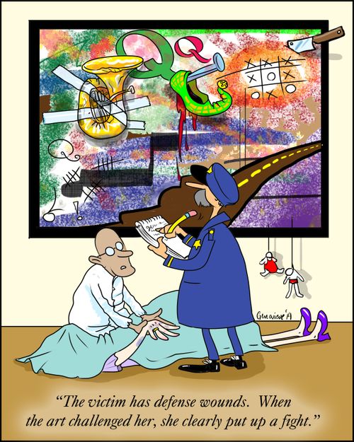 'The victim has defense wounds. When the art challenged her, she clearly put up a fight.'