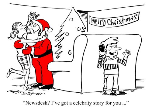 "Newsdesk? I've got a celebrity story for you ..."