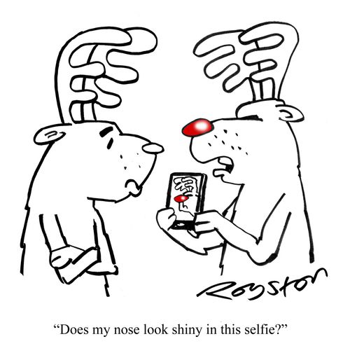 "Does my nose look shiny in this selfie?"