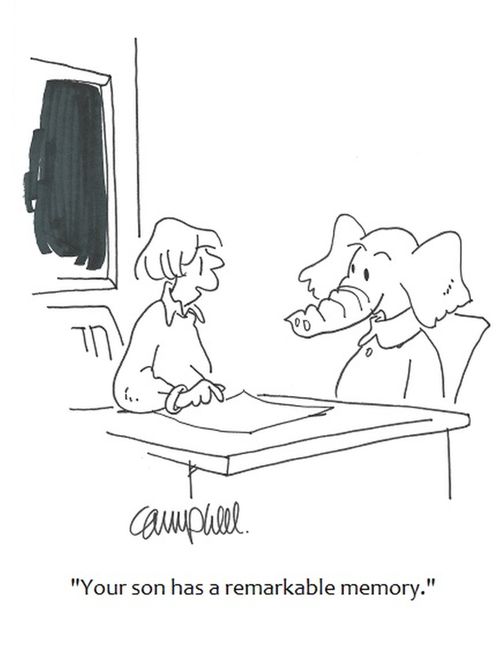 "Your son has a remarkable memory."