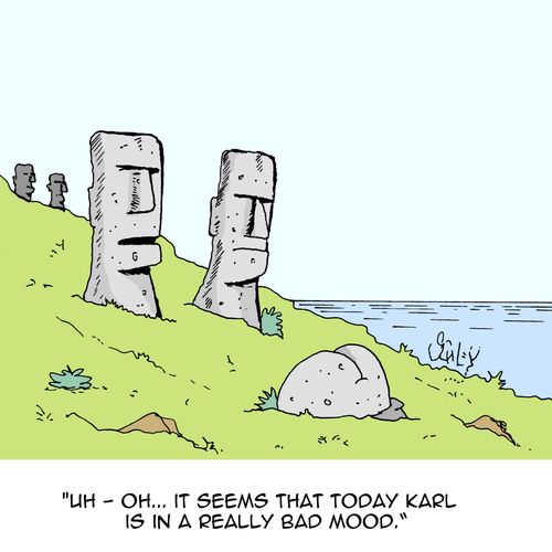 'Uh-Oh...it seems that today Karl is in a really bad mood.'