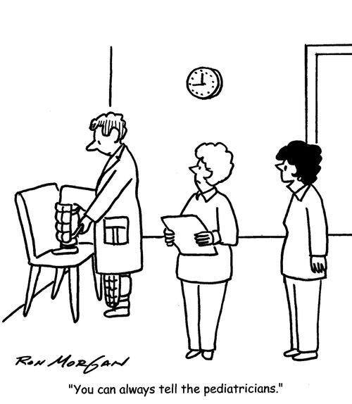 'You can always tell the pediatricians.'