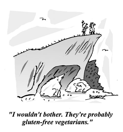 'I wouldn't bother. They're probably gluten-free vegetarians.'