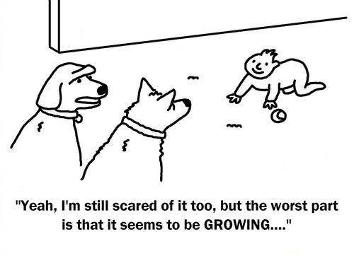 "Yeah, I'm still scared of it too, but the worst part is that it seems to be GROWING...."