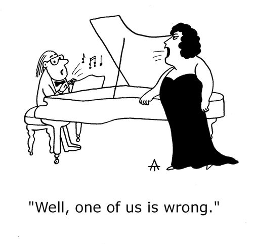 'Well, one of us in wrong.'