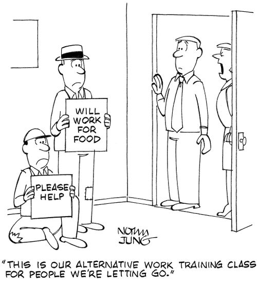 "This is our alternative work training class for people we're letting go."