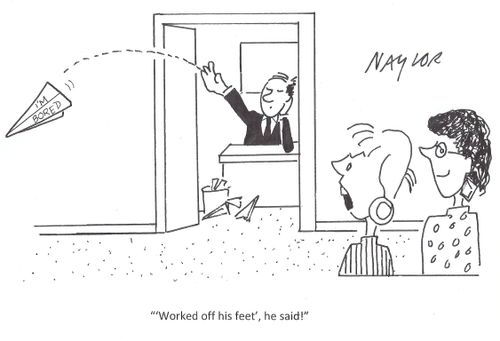 "'Worked off his feet', he said!"