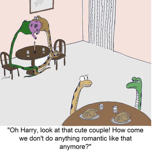 "Oh Harry, look at that cute couple! How come we don't do anything romantic like that anymore?"